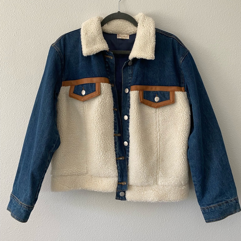 Wool and Denim Button Down Jacket